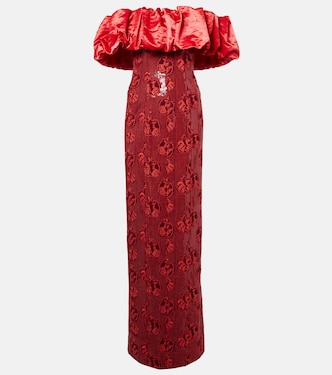 Rowan sequined off-shoulder bustier gown | Markarian