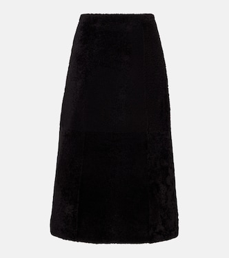 Shearling maxi skirt | Yves Salomon