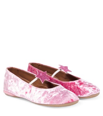 Appliqué velvet ballet flats | PèPè