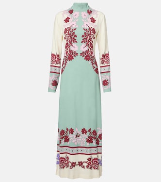 Halle floral satin maxi dress | La DoubleJ