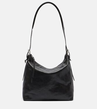 Small belted leather tote bag | Lemaire