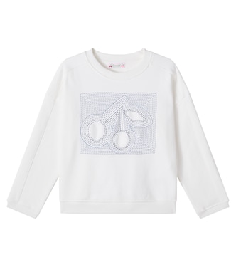 Embroidered cotton jersey sweatshirt | Bonpoint