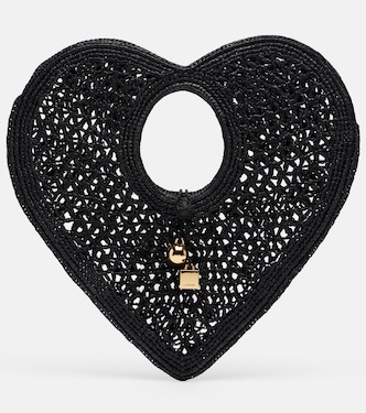 Spiaggia Coeur Small raffia top-handle bag | Jacquemus