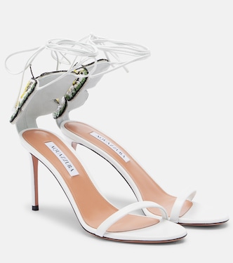 Papillon D'Amour leather sandals | Aquazzura
