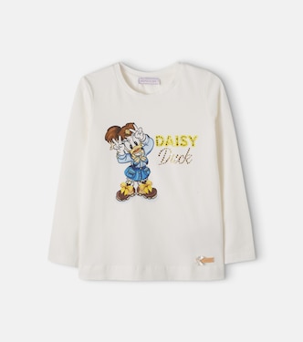 x Disney® cotton-blend jersey T-shirt | Monnalisa