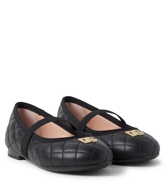 DG quilted leather ballet flats | Dolce&Gabbana Kids