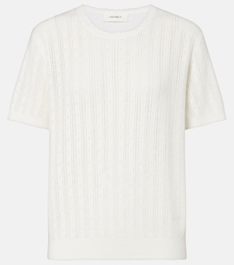 Suyin pointelle cotton and cashmere sweater | Lisa Yang