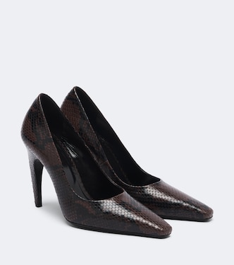 Fame snake-effect leather pumps | JUDE