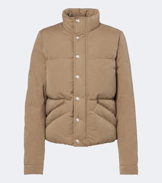 Leather-trimmed puffer jacket | Tod's
