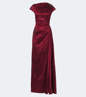 Draped embellished satin gown | Erdem