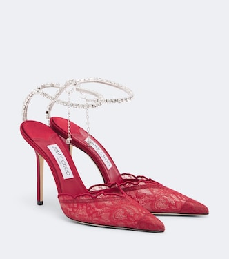 Saeda embellished lace pumps | Jimmy Choo