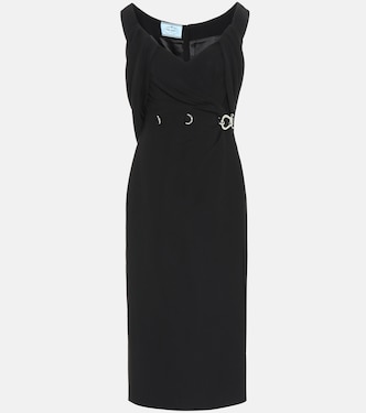 Verziertes Midikleid aus Crêpe | Prada