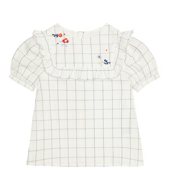 Cotton embroidered top | Bonpoint