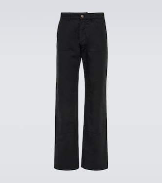 Paneled straight canvas pants | Winnie New York