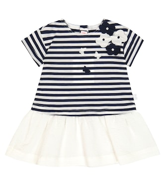 Baby striped cotton-blend dress | Il Gufo