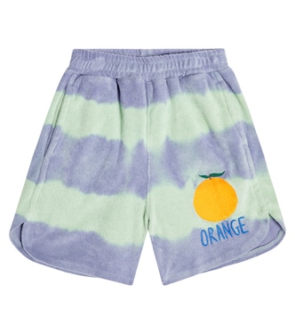 Tie-dye embroidered terry shorts | Jellymallow