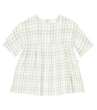Baby checked cotton dress | Il Gufo