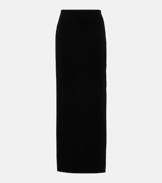 Falda larga de jersey con abertura | Norma Kamali