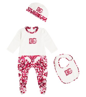 Baby Set aus Strampler, Mütze und Lätzchen | Dolce&Gabbana Kids