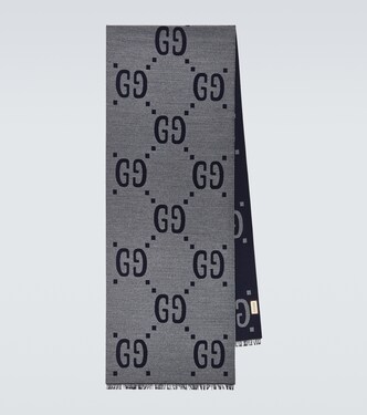 GG jacquard wool-silk scarf | Gucci