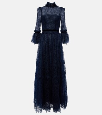 Robe longue en dentelle | Costarellos