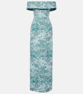 Clover floral off-shoulder brocade gown | Markarian