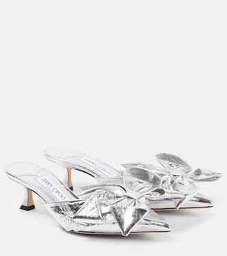 Staz 50 metallic leather mules | Jimmy Choo