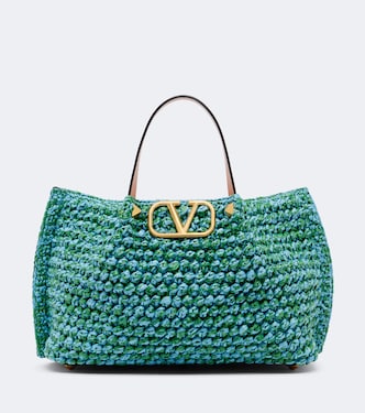 Tote VLogo Medium de efecto rafia | Valentino Garavani