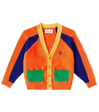 Colorblocked cotton-blend cardigan | Bobo Choses