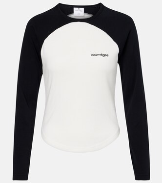 Circle Contrast cotton jersey T-shirt | Courrèges