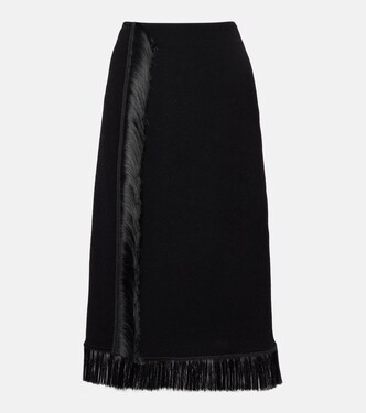 Fringed midi skirt | Jil Sander