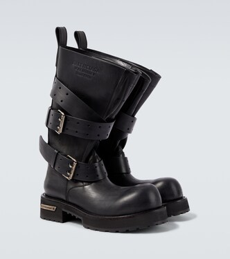 Venom leather biker boots | Balenciaga