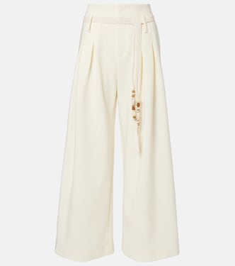 Pantalones anchos plisados de tiro alto | Xu Zhi