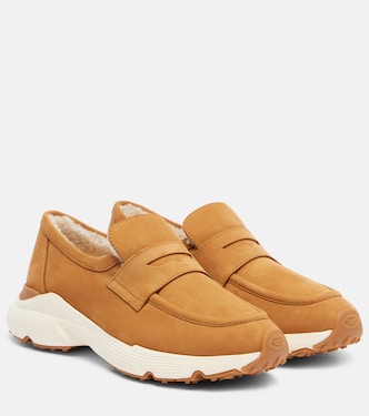 Shearling-lined suede sneakers | Tod's