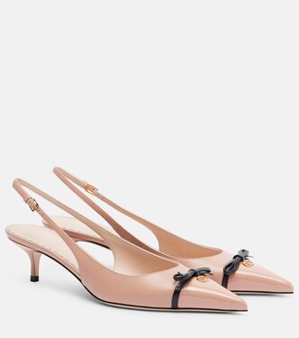 Bepointy 45 leather slingback pumps | Valentino Garavani