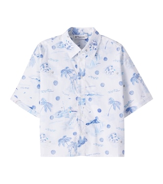 Erian printed cotton bowling shirt | Bonpoint