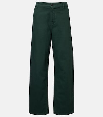 Cotton gabardine straight pants | Miu Miu