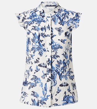 Camicia in popeline con stampa floreale | Erdem