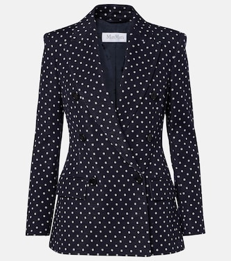 Blazer cruzado de jersey con lunares | Max Mara