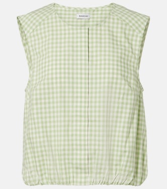Gingham cotton-blend top | Simkhai
