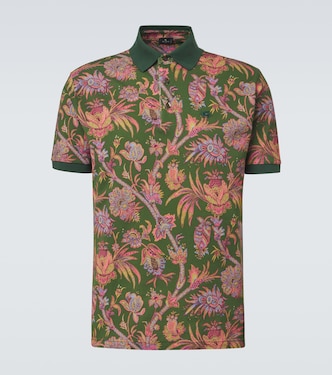 Floral cotton piqué polo shirt | Etro