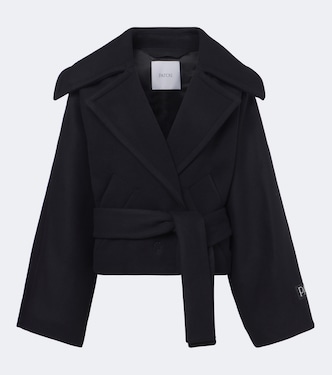 Belted wool and silk peacoat | Patou
