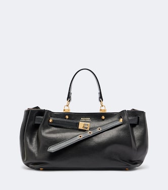 Fan Small leather top-handle bag | Balenciaga