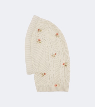 Floral wool and cashmere balaclava | Magda Butrym