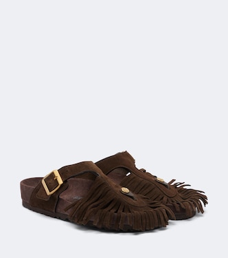 x Birkenstock Gizeh fringed suede sandals | Etro