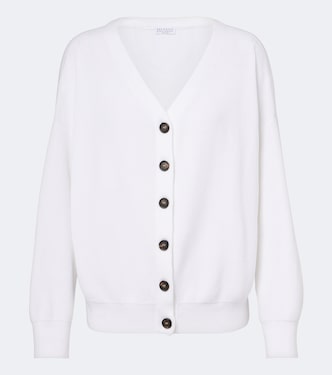 RIbbed-knit cotton cardigan | Brunello Cucinelli