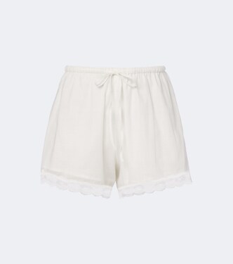 Shorts Marilyn aus Baumwolle mit Spitze | Posse