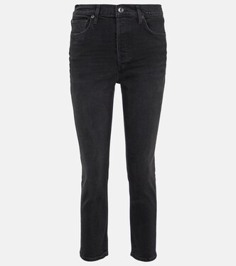 Riley high-rise cropped slim jeans | Agolde