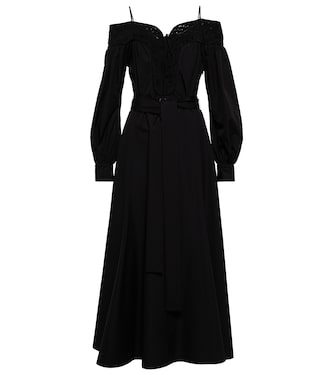 Robe midi Elias en coton et dentelle | Gabriela Hearst