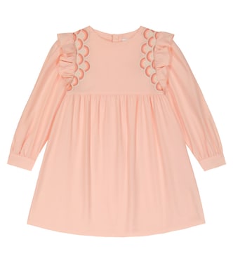 Embroidered cotton dress | Chloé Kids